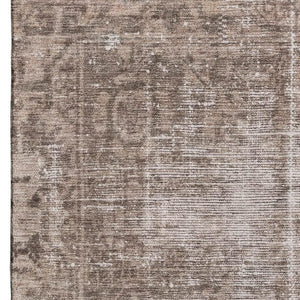 HomeRoots 8' Elegant Brown Beige & Taupe Oriental Washable Area Rug - UV Protected & Stain-Resistant Design 691918