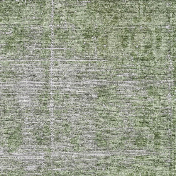 HomeRoots 10' X 14' Fern Green & Silver Washable Oriental Area Rug - Durable, UV-Protected & Stain-Resistant Elegance 691932