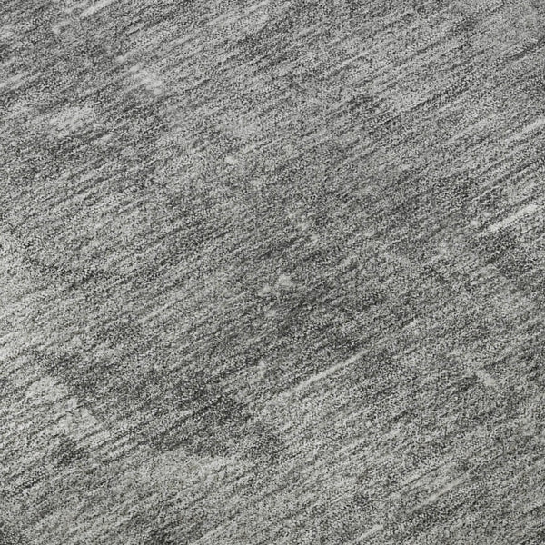 HomeRoots 8' X 8' Gray and Silver Oriental Round Rug - Washable, UV-Protected, Perfect for High-Traffic Areas! 691935