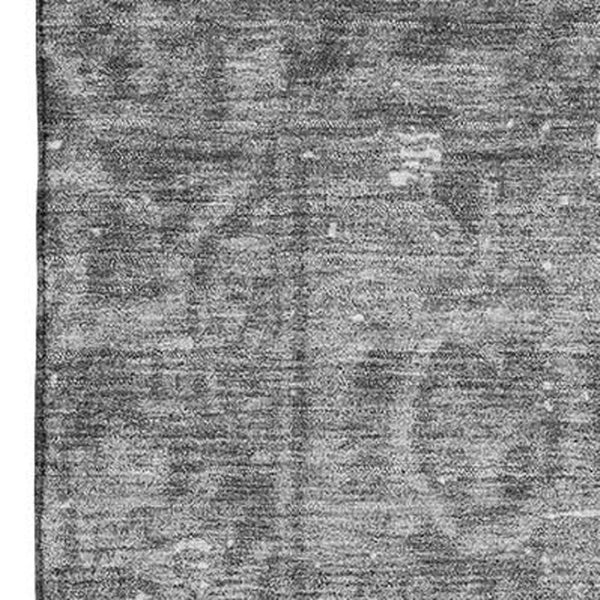 HomeRoots 8' Gray and Silver Oriental Washable Area Rug - Durable, Stylish, UV-Protected, Easy Care for Homes 691936