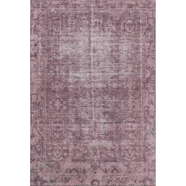 HomeRoots 10' X 14' Merlot and Silver Oriental Area Rug - Washable, UV Protected, Stylish & Durable for Homes 691944