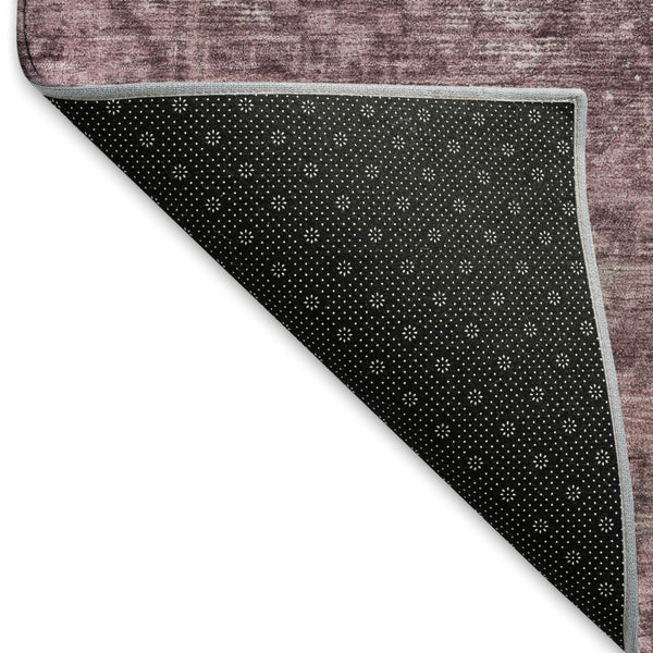 HomeRoots 10' X 14' Merlot and Silver Oriental Area Rug - Washable, UV Protected, Stylish & Durable for Homes 691944