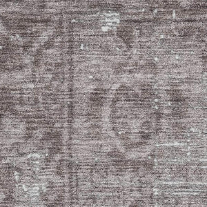 HomeRoots 5' X 8' Coffee and Silver Oriental Washable Area Rug - Stain-Resistant, UV Protected, Durable Design 691946