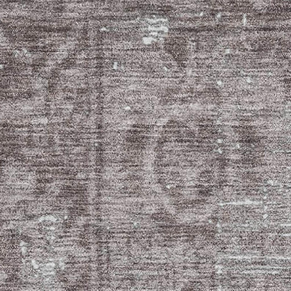 HomeRoots 5' X 8' Coffee and Silver Oriental Washable Area Rug - Stain-Resistant, UV Protected, Durable Design 691946