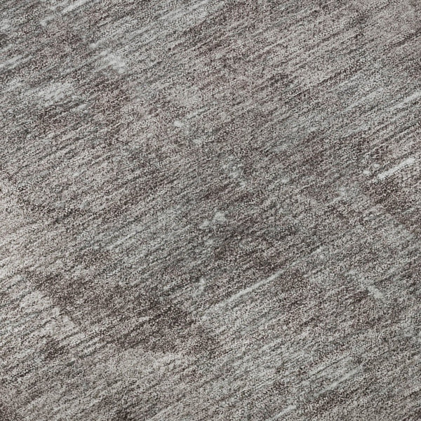 HomeRoots 8' X 8' Coffee and Silver Washable Oriental Round Rug with UV Protection for Timeless Elegance 691947