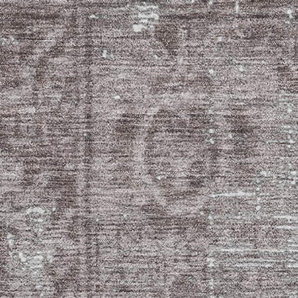 HomeRoots 8' Timeless Coffee and Silver Oriental Area Rug - Washable, UV Protected, Durable for High-Traffic Spaces 691948
