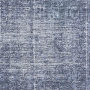 HomeRoots 8' Navy Blue and Silver Oriental Area Rug – Washable, Stain Resistant, UV Protected for Stylish Durability 691954