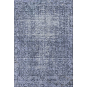 HomeRoots 10' X 14' Navy Blue & Silver Oriental Area Rug - Washable, UV Protected, Stain Resistant Beauty! 691956