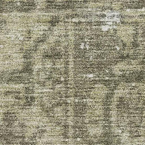 HomeRoots 9' X 12' Olive Green and Silver Oriental Area Rug - Durable, Washable, UV Protected for Busy Homes 691961