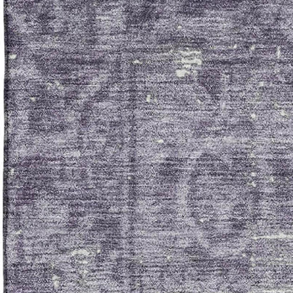 HomeRoots 5' X 8' Elegant Purple and Silver Oriental Washable Area Rug with UV Protection for Stylish Homes 691964