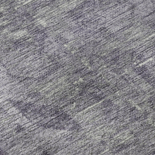 HomeRoots 8' X 8' Washable Purple & Silver Oriental Round Rug with UV Protection for High-Traffic Areas 691965