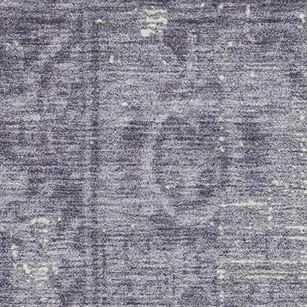 HomeRoots 8' Purple and Silver Oriental Area Rug - Washable, Stain Resistant, UV Protected, and Stylish Decor! 691966