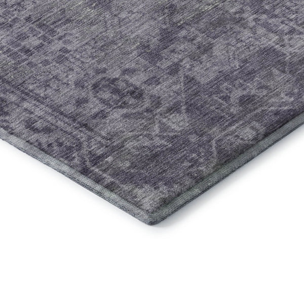 HomeRoots 9' X 12' Purple & Silver Washable Oriental Area Rug - UV Protected, Stain Resistant for Family Homes 691967