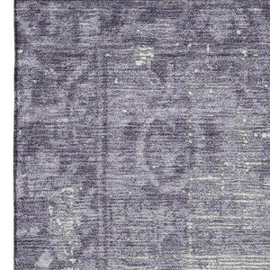 HomeRoots 9' X 12' Purple & Silver Washable Oriental Area Rug - UV Protected, Stain Resistant for Family Homes 691967
