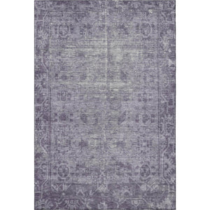 HomeRoots 9' X 12' Purple & Silver Washable Oriental Area Rug - UV Protected, Stain Resistant for Family Homes 691967