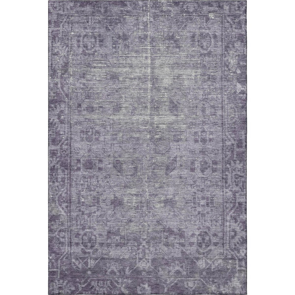 HomeRoots 9' X 12' Purple & Silver Washable Oriental Area Rug - UV Protected, Stain Resistant for Family Homes 691967