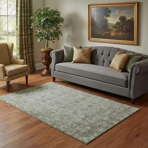 HomeRoots 5' X 8' Taupe & Beige Oriental Area Rug - Durable, Washable, UV-Protected for Timeless Elegance 691970
