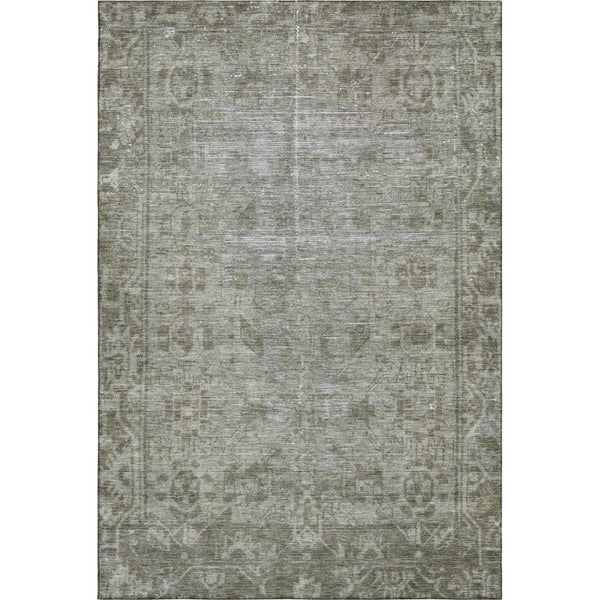 HomeRoots 5' X 8' Taupe & Beige Oriental Area Rug - Durable, Washable, UV-Protected for Timeless Elegance 691970