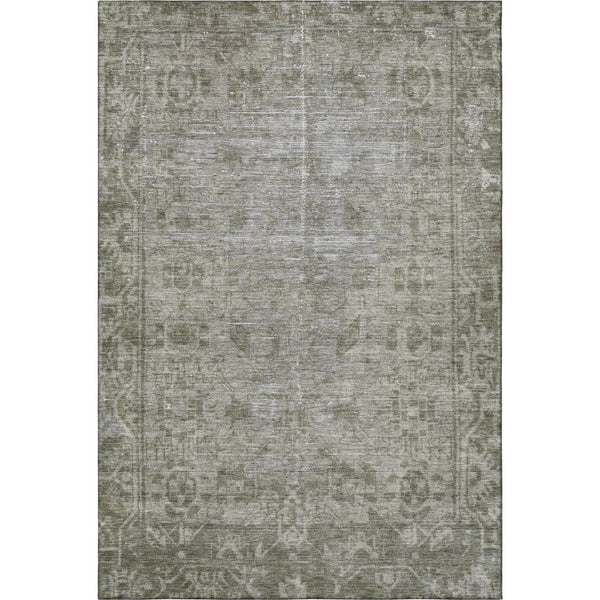 HomeRoots 8' Elegant Taupe and Beige Washable Oriental Area Rug with UV Protection for High-Traffic Homes 691972