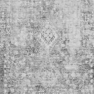HomeRoots 5' X 8' Charcoal & Silver Oriental Rug – Washable, UV Protected, Pet-Friendly & Stylish Home Accent 691982