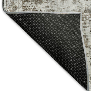 HomeRoots 5' X 8' Chocolate and Ivory Oriental Area Rug – Washable, Stain-Resistant, UV Protected Elegance 691988