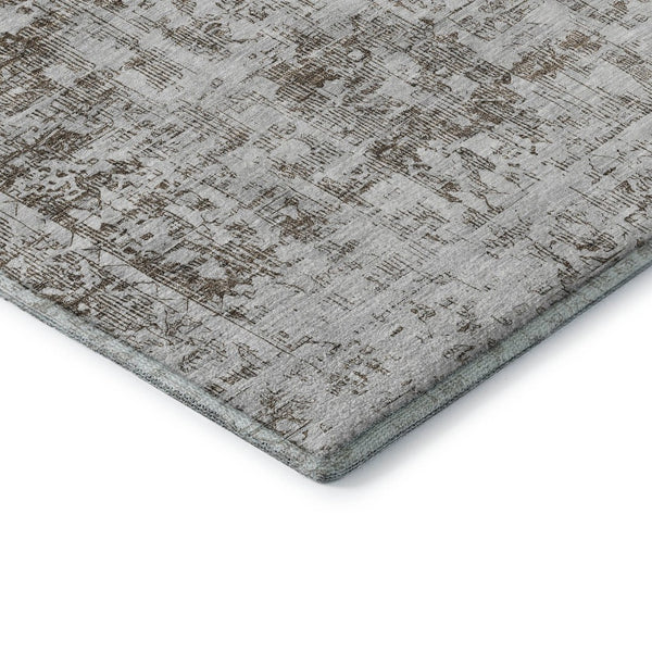 HomeRoots 5' X 8' Chocolate and Ivory Oriental Area Rug – Washable, Stain-Resistant, UV Protected Elegance 691988