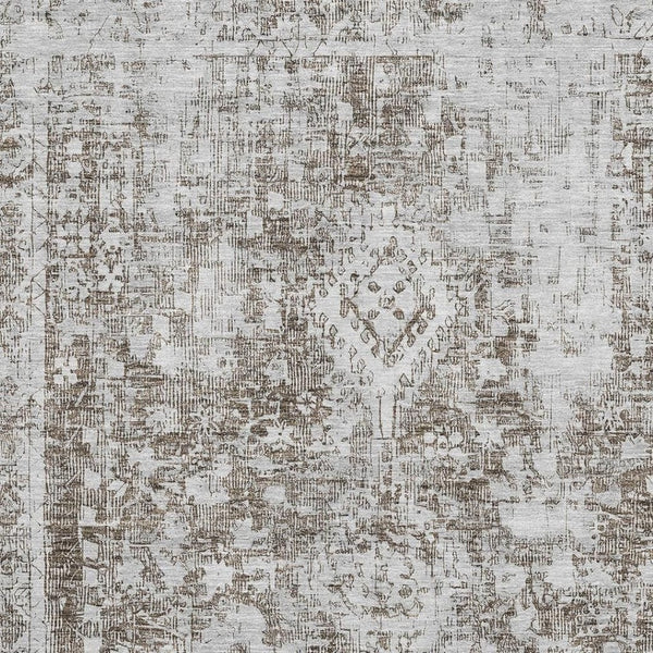 HomeRoots 5' X 8' Chocolate and Ivory Oriental Area Rug – Washable, Stain-Resistant, UV Protected Elegance 691988