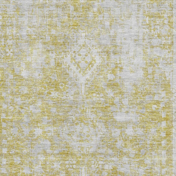 HomeRoots 5' X 8' Elegant Gold and Silver Oriental Washable Area Rug with UV Protection for Any Space 691994