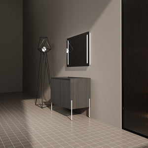 English Elm 36" Freestanding Bathroom Vanity Cabinet, Slim 37x21x6.3" Storage Console with Soft-Close Doors, KD Package Excluding Sink W1972P243177