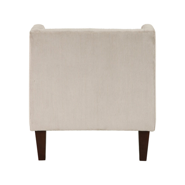 English Elm Modern Taupe Corduroy Accent Chair with Pillow, Upholstered Living Room Seat, Plush Comfort B011P287473