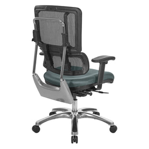 OSP Home Furnishings Vertical Mesh Back Manager Chair with Lumbar Support and Pneumatic Height Adjustment 99662C-2M