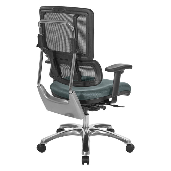 OSP Home Furnishings Vertical Mesh Back Manager Chair with Lumbar Support and Pneumatic Height Adjustment 99662C-2M