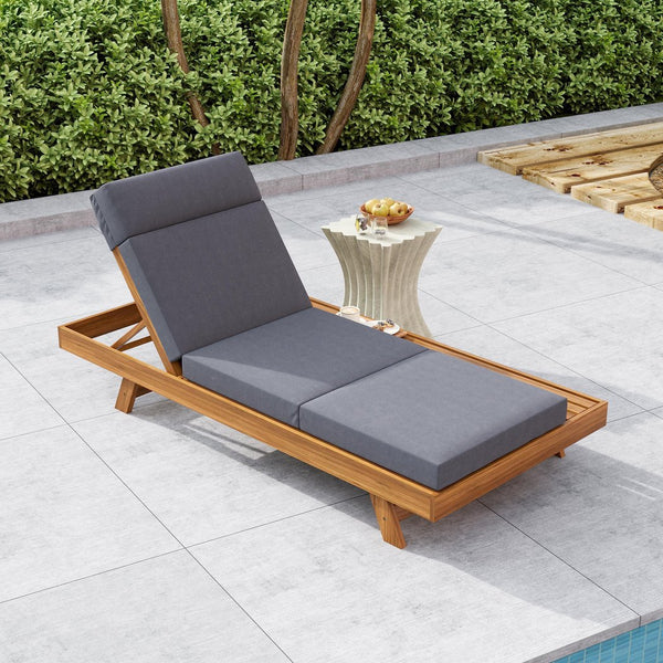 English Elm Christopher Knight Home® - Lounge Chaise Set With Adjustable Headrest, Weather-Resistant Cushions For Stylish Outdoor Comfort N770P253442T_N770P285267G