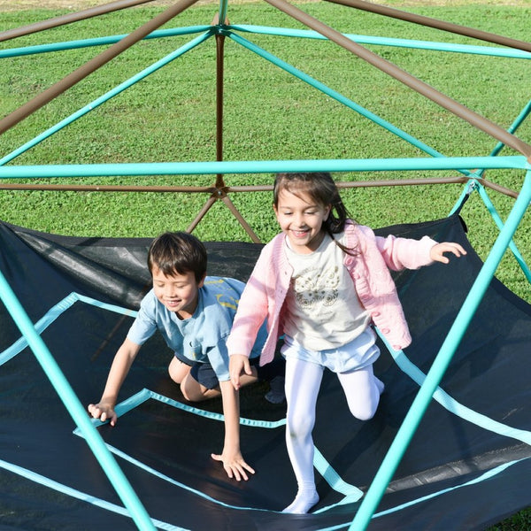 English Elm 13ft Geodesic Steel Climbing Dome with Hammock Holds 7 Kids Rust Proof Outdoor N710P345669E