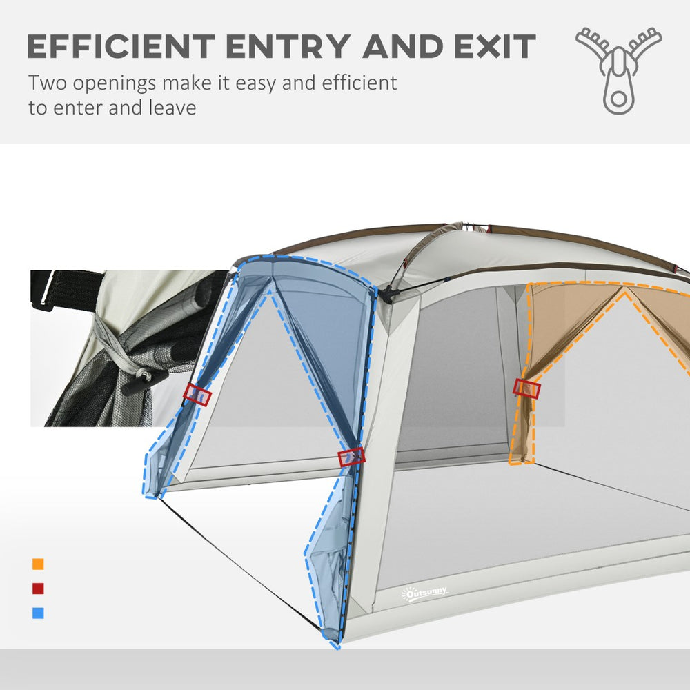 English Elm Outsunny Mesh Screen House Tent Uv50 Canopy Shelter for Camping Patio Gatherings W2225P200597