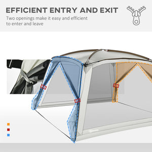 English Elm Outsunny Mesh Screen House Tent Uv50 Canopy Shelter for Camping Patio Gatherings W2225P200597