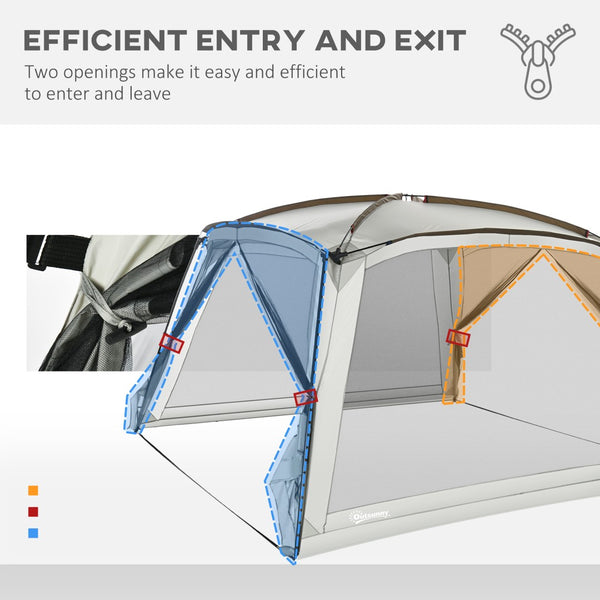 English Elm Outsunny Mesh Screen House Tent Uv50 Canopy Shelter for Camping Patio Gatherings W2225P200597