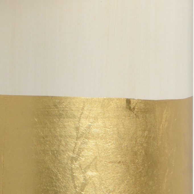 Chelsea House Banded Hand-Finished Table Lamp In Antique Cream With Gold Leaf Banding And Aged Brass Accents 69200