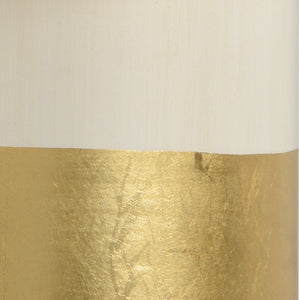 Chelsea House Banded Hand-Finished Table Lamp In Antique Cream With Gold Leaf Banding And Aged Brass Accents 69200