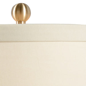 Chelsea House Banded Hand-Finished Table Lamp In Antique Cream With Gold Leaf Banding And Aged Brass Accents 69200