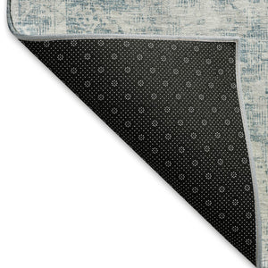 HomeRoots 5' X 8' Sky Blue and Silver Oriental Area Rug – Durable, Washable, UV Protected for Every Space! 692012