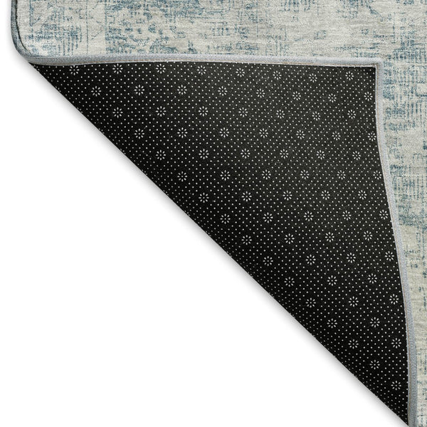 HomeRoots 5' X 8' Sky Blue and Silver Oriental Area Rug – Durable, Washable, UV Protected for Every Space! 692012