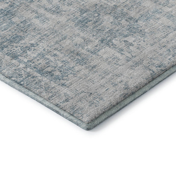 HomeRoots 5' X 8' Sky Blue and Silver Oriental Area Rug – Durable, Washable, UV Protected for Every Space! 692012