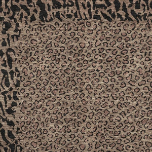 HomeRoots 5' X 8' Stylish Brown and Black Animal Print Area Rug – Washable, Durable, and UV Protected! 692024