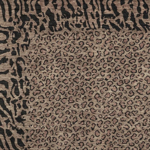 HomeRoots 8' Washable Brown and Black Animal Print Area Rug - Durable, UV-Protected, Stain-Resistant Design! 692026