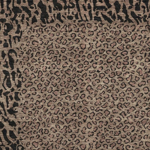 HomeRoots 9' X 12' Bold Brown and Black Animal Print Washable Area Rug with UV Protection for Busy Homes 692027