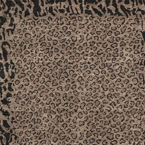 HomeRoots 10' Animal Print Washable Area Rug - Brown & Black, UV-Protected, Durable & Easy-Care for Homes 692028