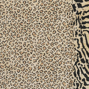HomeRoots 10' X 14' Gold & Black Animal Print Washable Area Rug - UV Protected, Stain Resistant, Durable Design 692040