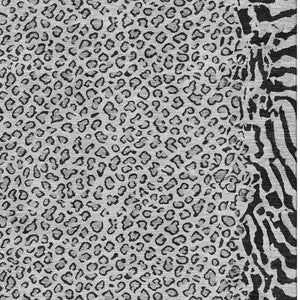 HomeRoots 8' Gray And Black Animal Print Washable Area Rug – Durable, Stain-Resistant, UV Protected Design! 692044