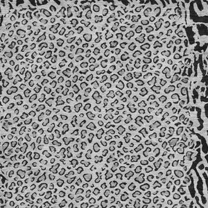 HomeRoots 10' X 14' Gray and Black Animal Print Area Rug - Washable, UV-Protected, Perfect for Busy Homes! 692046